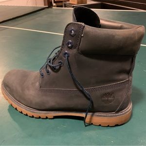Timberland Mens Blue Suede 6-Inch Premium 6718B Boots Size 11M Blue Nubuck